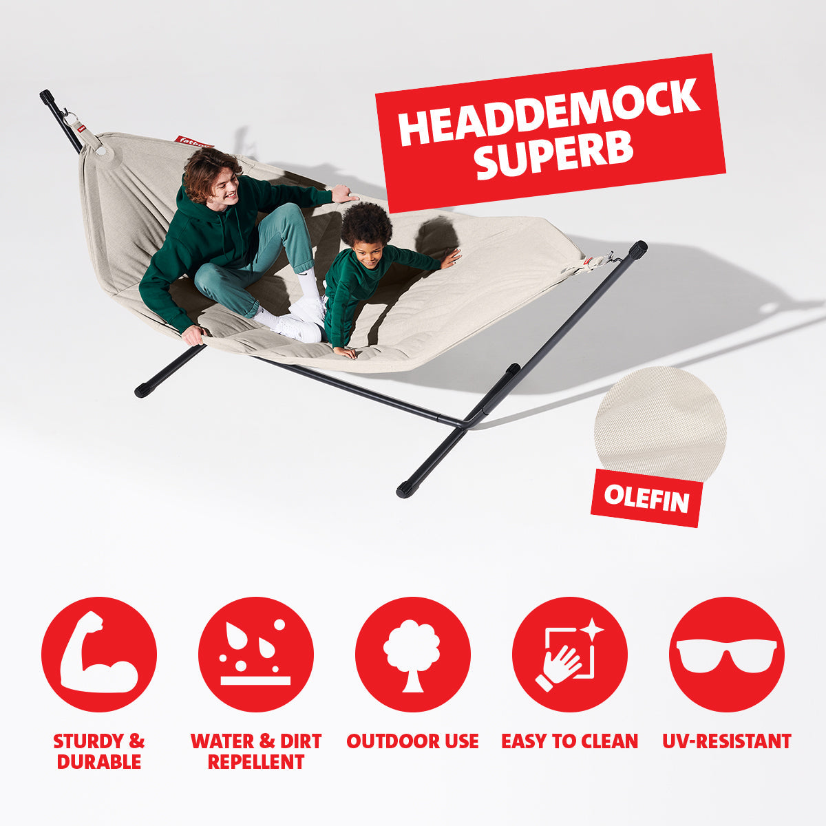 Fatboy Hammock Swing and Stand with Pillow - Sahara
