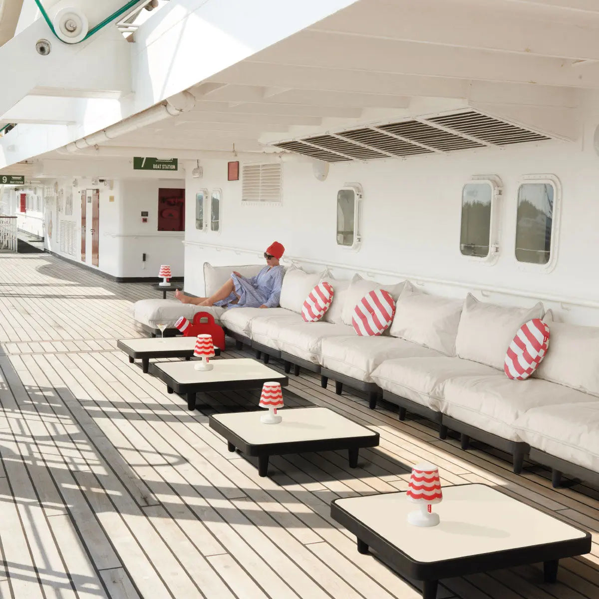 Fatboy Circle outdoor cushion, stripe - fatboy-ae.myshopify.com