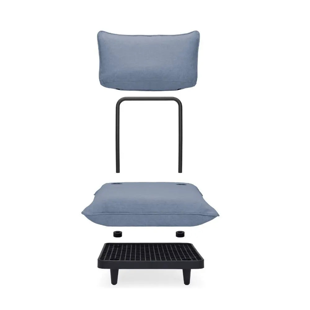 Fatboy Paletti 3-seat sofa with footstool, storm blue - fatboy-ae.myshopify.com