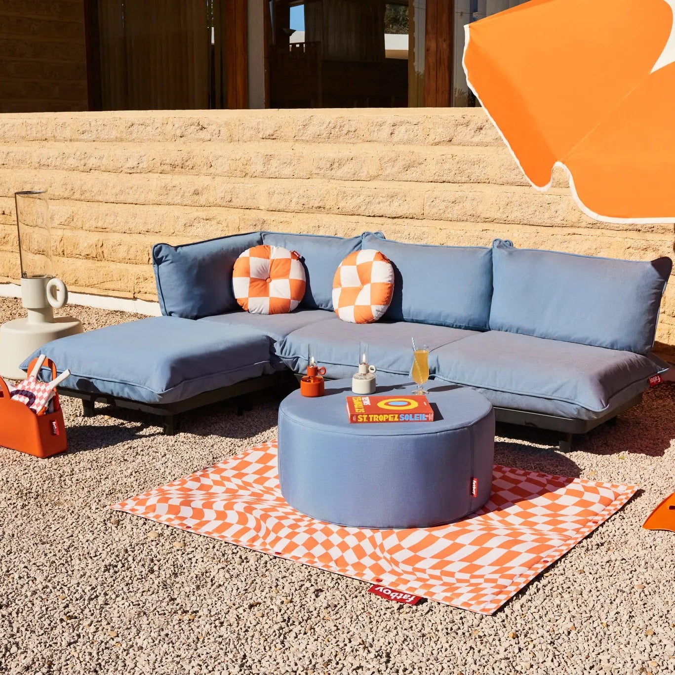 Fatboy Paletti sofa corner section, storm blue - fatboy-ae.myshopify.com
