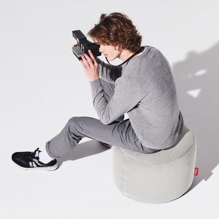Point Soft Canvas Pouf (Small)