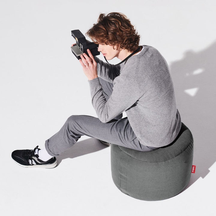 Point Soft Canvas Pouf (Small)
