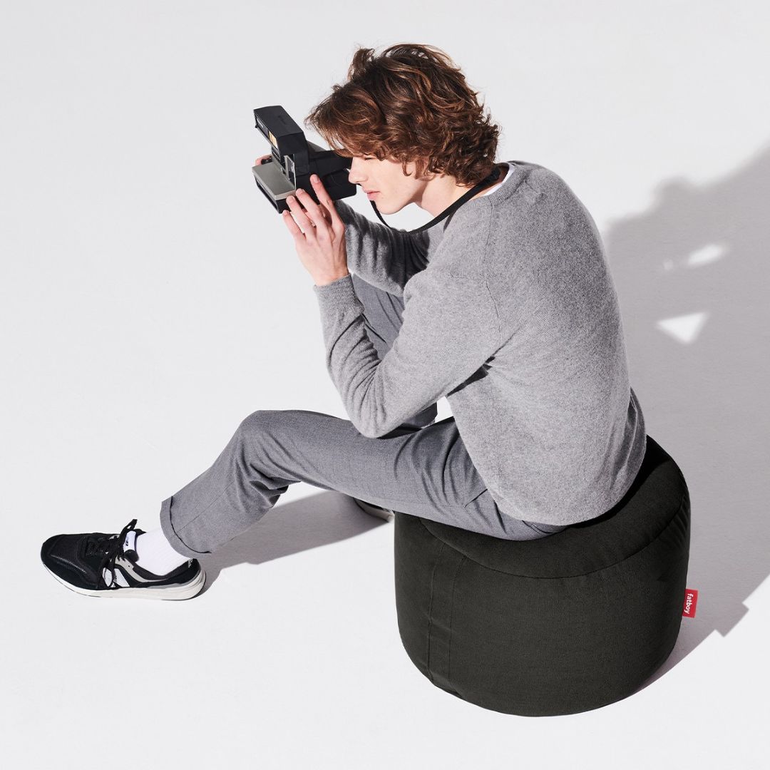 Point Soft Canvas Pouf (Small)
