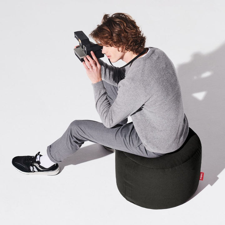 Point Soft Canvas Pouf (Small)