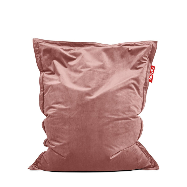 Fatboy Original Slim Bean Bag in soft Rose Quartz velvet, a plush seating option for stylish indoor lounging, available at Desert River Shop.
