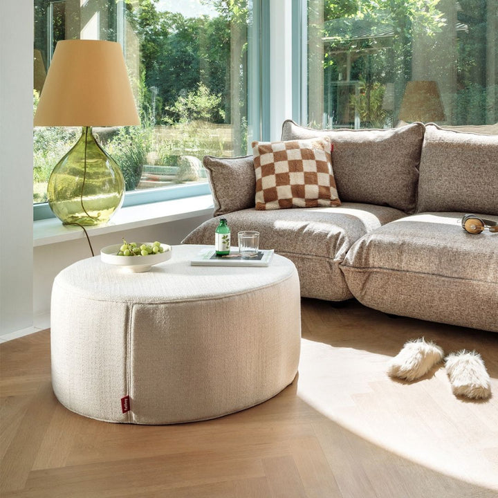 Pfffh Boucle Recycled Round Ottoman