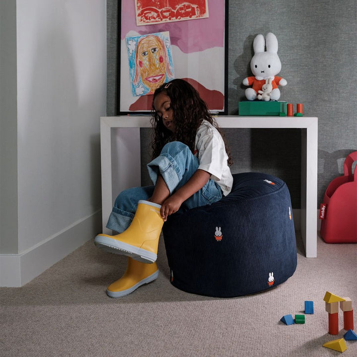 Recycled Point Cord Pouf (Small) x Miffy
