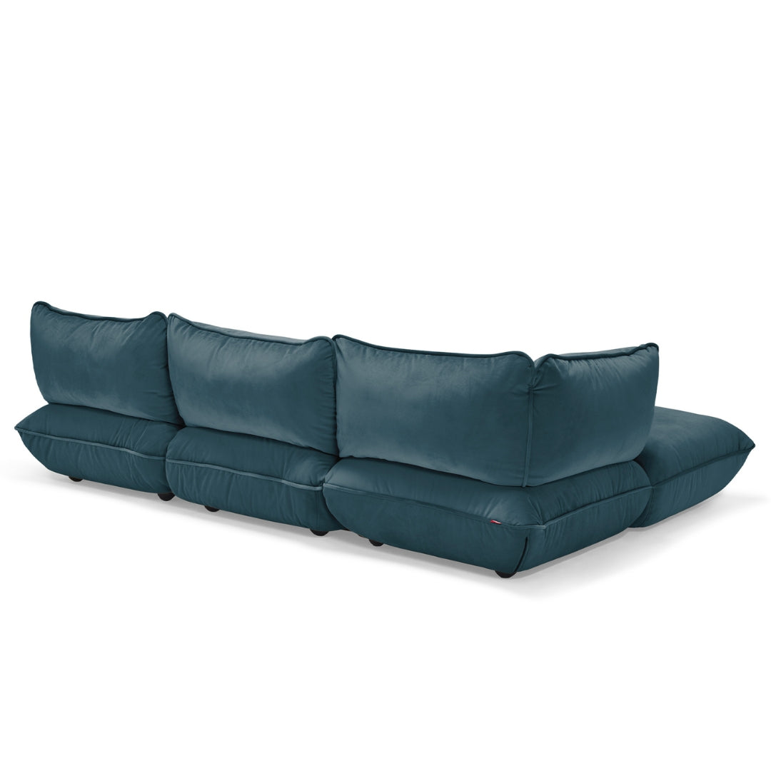 Sumo Velvet Recycled L-Shape Sofa Set